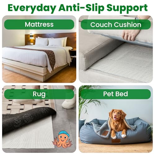 ECOHomes Non Slip Mattress Gripper Pad to Prevent Sliding (Twin) | Stop Mattress, Keep Topper from Sliding, Anti Slip, Grip Pads Holder Stop Couch Cushion, Sofa Cushions, Patio & Furniture - size: Twin