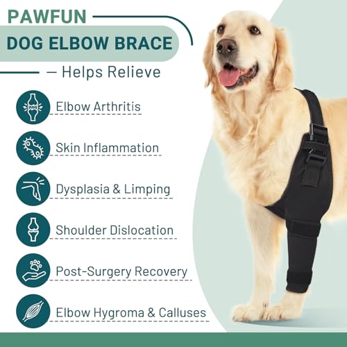 Dog Elbow Protector Brace, Dog Leg Sleeves Anti-Licking for Arthritis, Hygroma, Pressure Sores, and Calluses, Dogs Elbows Pads & Shoulder Brace for Elbow Dysplasia and Injury Recovery, Left M - size: M
