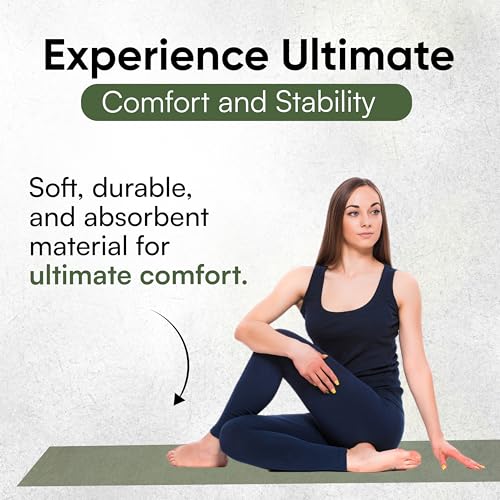 Yoga Mat Towel - Double Sided Microfiber Yoga Towel - Sweat Absorbent Non Slip Hot Yoga Towel - Lightweight, Quick Drying Pilates Mat Towel - 73" x 26", Sage - color: Sage