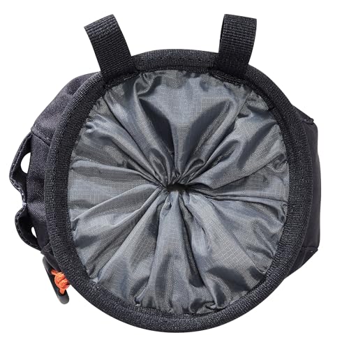Petzl SAKAPOCHE Ergonomic Chalk Bag with Pocket - color: Black Dazzle