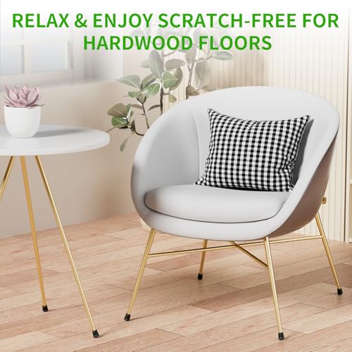24 Pcs Extra Small Chair Leg Floor Protectors, Silicone Chair Leg Protectors for Hardwood Floors, Round Felt Pads Caps Chair Leg Covers to Protect Floors from Scratches & Noise(Black, Fit 0.35"-0.55") - size: XS-24PCS-(Fit:0.35-0.55 inch)-Black