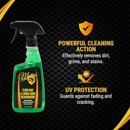 McKee's 37 - Floor Mat & Cargo Liner Rejuvenator | 2-in-1 Rubber Rejuvenator & Car Floor Mat Cleaner for Auto Detailing, Water-Based Formula (22oz) - size: 22 Fl Oz (Pack of 1)