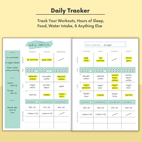 Lamare Food Journal for Women Weight Loss – Food Diary and Meal Planner