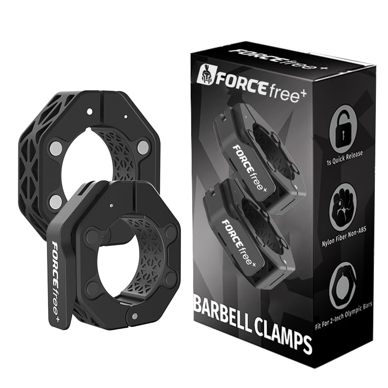 Quick Release Olympic Barbell Collars 2" (Pair) - Non-Slip Weightlifting Barbell Clips for Secure Powerlifting, Home & Gym - High-Strength Metal Bar Clamps Magnetic - style: MAG BLACK