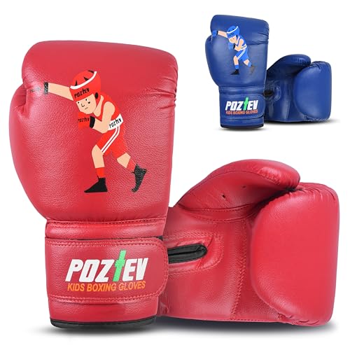 Youth Boxing Gloves for Kids Ideal for Boxing, Kickboxing, Muay Thai, UFC, MMA - Beginner Junior Heavy Punching Bag Gloves for Children Sparring Training Martial Arts Mitts - color: Red, size: 6oz