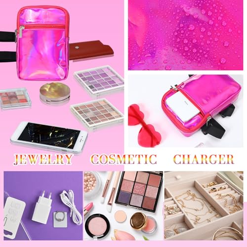 Carnival Leg Bag Holographic Thigh Bag with Adjustable Strap Leg Pouch Harness Women Summer Travel Hiking Pack(Pink,Leg Bag) - color: Pink, style: Leg Bag
