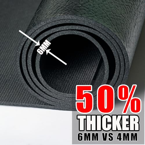 Cycleclub 36" x 102" Large Rower Mat Compatible with Peloton Rower Matt, Treadmill Mat, Elliptical Pad for Hardwood Floor Carpet Black Gym Equipment rowing Machine Matt