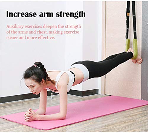 Back bend Assist Trainer - Improve Back and Waist Flexibility, Door Flexibility Stretching Strap, Home equipment for Ballet, Dance, Yoga, Gymnastics, Cheerleading, Splits - color: rose