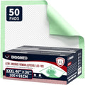BIGGMED Chucks Pads Disposable Adult 40'' X 36'' (50 Pads) Underpads for Incontinence Ultra-Absorbent & Leak-Proof Bed Pads for Adults, Elderly and Kids - size: 40"x36"- 50 Count (Thickened )