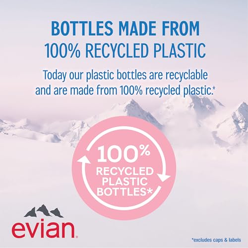 Evian Natural Spring Water, 1 L bottle, 12 pack - size: 33.8 Fl Oz (Pack of 12)