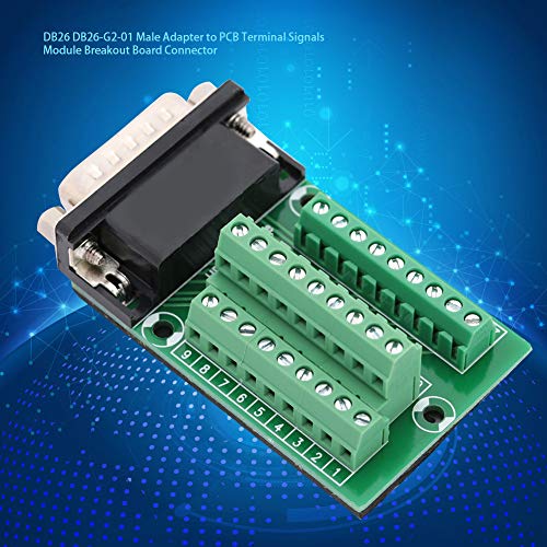 26 Pin DB26 D-SUB Male Adapter to PCB Terminal Module Board Connector with Insulating Mat