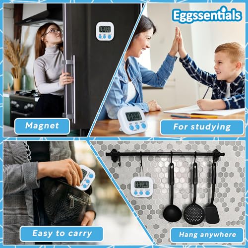 Kitchen Timers for Cooking and Baking with Big Digital Numbers and Loud Alarm Used in Cooking, Classroom, and Office. - size: Pack of 1