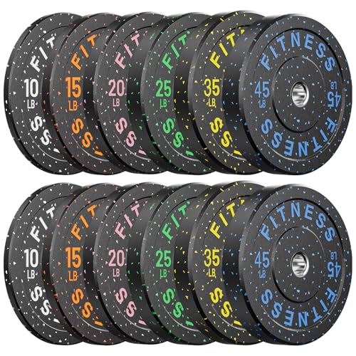 2" Bumper Plates Set Olympic Weight Plates for Barbell Strength Training | Papababe 2Inch Weights Plates Set, Floor Protective Plates, 20-600lbs Rubber Bumper Plates for Weightlifting, Bench Press - size: 300 LB SET (PAIR OF 10, 15, 20, 25, 35, 45 LB), st