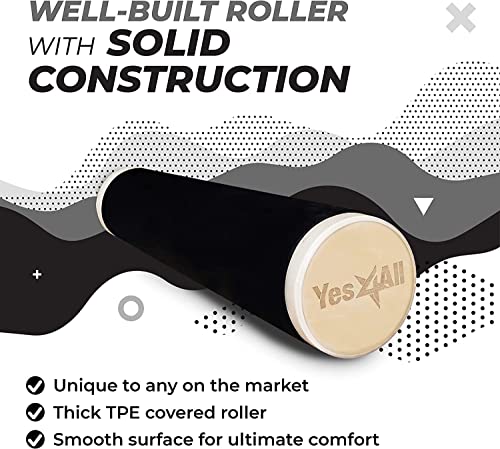 Yes4All Balance Board Sports Trainer, Surf Trainer Board With Adjustable Stoppers, Improve Core Strength and Balance Control - color: A. Gray/Black