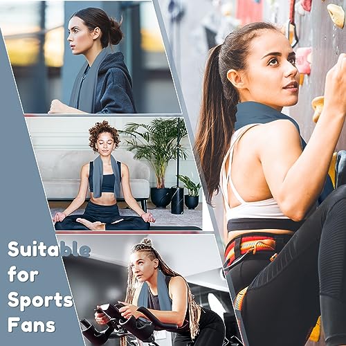 Honoson Cooling Towel Bulk - Neck & Face Cool Chilly Towels Microfiber Breathable Sport Sweat Rag for Gym, Yoga, Travel, Camping, Running, Outdoor - color: Haze Blue, size: 32"x12"