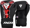 RDX Aura 2025 Boxing Gloves for Training Sparring Heavy Bag, Maya Hide Leather, Multi Layer Padding, Quick EZ Wrist Support Strap, Red Black - size: 16oz