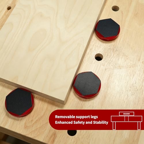 Bench Dog Pucks for MFT Table (4 Pack), Fits 3/4" Dog Hole for Woodworking, Heavy Duty Aluminium with Double Sided Anti Slip Pads, Woodworking Kit for Most Medium Sized Panels - style: Bench Dog Pucks