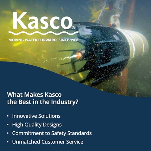 Kasco AquatiClear Water Circulator Pump w/Horizontal Float, 1 HP 120V with 50 ft. Electric Power Cord, Clog-Resistant Water Circulation Pump to Keep Dock, Marina & Shoreline Free of Debris - size: 50 Ft. Electric Cord