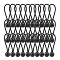AOPRIE 30 Pack Bungee Balls, Black Ball Bungee Heavy Duty Heavyweight 4 inches Tarp Bungee Cords, Weather Resistant Tie Down Strap 4mm Thickness - for Camping, Tents, Cargo, Holding Wire and Hoses - size: 4 In Balls