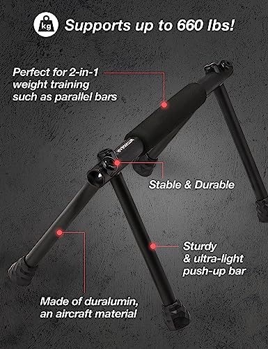 Push Up Bar – Folding Dip Bar for Home Workout, Lightweight & Portable Strength Training Equipment for Men & Women, Indoor & Outdoor Use (Hawk) - color: Hawk Black