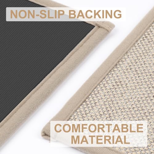 LEKEEPGO Door Mat 24"x47", Non Slip Door Mat Indoor Entrance, Rubber Backing Front Indoor Door mats Washable Absorbent Low-Profile Doomat Entryway Entry Resist Dirt Inside Door Mats, Khaki - color: Khaki, size: 1'11" X 3'11" (Rectangular)