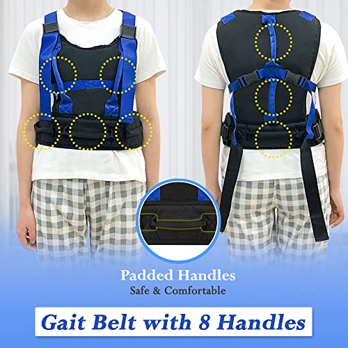 Gait Belt for Senior Transfer Belt Gait Belt with Handles Lift Standing Aids & Supports Physical Therapy Belt Walking Patient Parkinson, Pediatric Elderly Aids for Living
