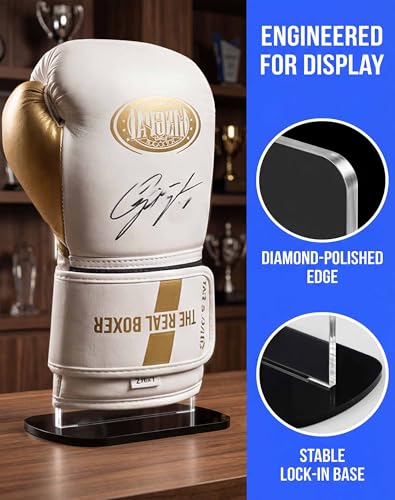2 Pack Boxing Glove Stand, Boxing Gloves Display Case, Vertical Boxing Glove Display Stand Baseball Glove Display Holder