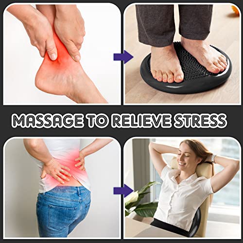 Jerify 4 Pcs Wiggle Seat Flexible Inflated Wobble Cushion Stability Balance Pad Balance Disc Sensory Seat for Men Women Fitness Physical Exercise Improving Posture Home Office - color: Black