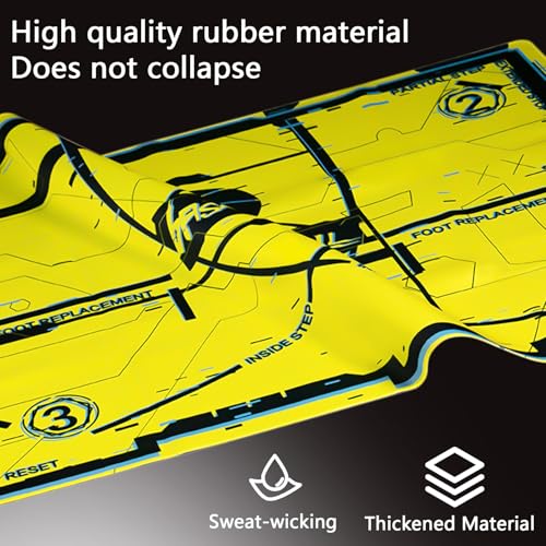 Portable Basketball Footwork Training Mat, Basketball Training Equipment, Agility Footstep Training Mat, Durable Non-Slip Basketball Footwork Training Equipment for All Ages to Improve Speed, Strength and Coordination - color: Yellow