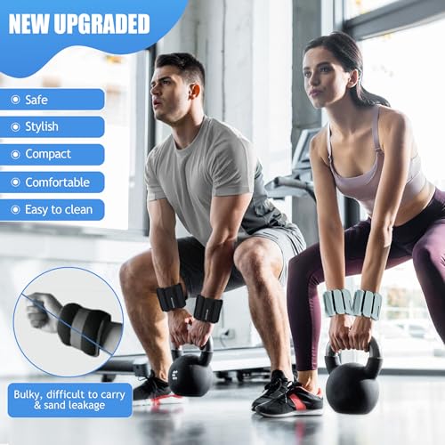 BECOJADDE Ankle Weights Set of 2 (1 lb/2 lb Each) for Women Men Adjustable Wrist Bracelet for Home Gym Weighted Bangles Wristbands Leg Arm Weights for Walking Swimming Running Pilates Yoga Gym - color: Black, size: 2 Lb Pair (1 Lb Each)