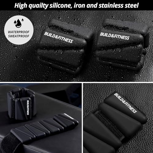 Wrist & Ankle Weights, Adjustable Bands for Women & Men Workouts, Set of 2 – 2lb or 4lb (1lb or 2lb each strap) Ideal for Runs, Jogs, Walks, Yoga, Dance, Pilates, Cardio, Aerobics, Strength Training - color: Black, size: 2LB (1LB each)