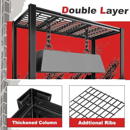 72H Storage Shelves Heavy Duty,2800 LBS Garage Storage Shelves,5-Tier Adjustable Metal Shelving,for Garage,Warehouse,Basement,Pantry,16"x35.5"x72" - size: 72" H x 36" W x 16.1" D