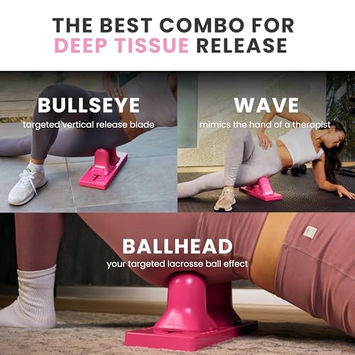 Thrival Deep Tissue Pro - Fully Adjustable Psoas, Back and Hip Flexor Muscle Release Tool with Thrival App for Targeted Routines, Deep Tissue, Trigger Point Massage (Pink) – Made in USA - color: Pink, size: Thrival Deep Tissue Pro