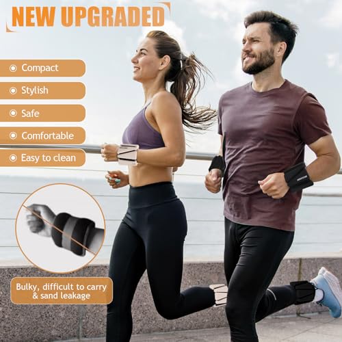 BECOJADDE Ankle Weights Set of 2 (1 lb/2 lb/3 lb Each) Adjustable Wrist Weights for Women Men Wearable Arm Leg Weight for Pilates, Running, Walking, Workout, Yoga - color: Beige, size: 4 Lb Pair (2 Lb Each)