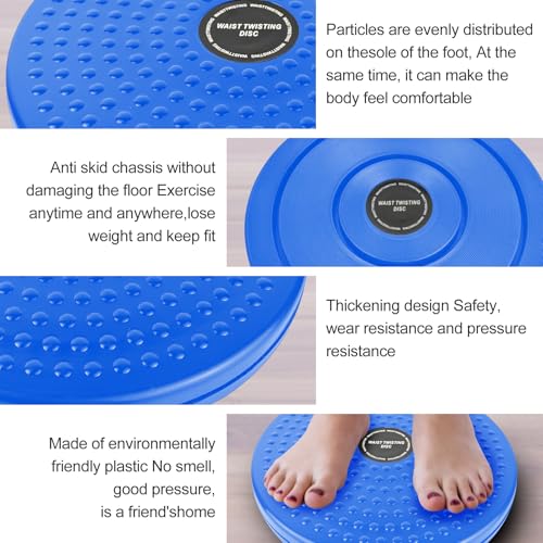H H&J HUAJIAN Waist Whisper Disc,Body Twister Waist Twister Body Shaping Rotating Board for Women's Twisting Sports Equipment Aerobic Exercise Foot Massage - color: Blue