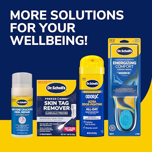 Dr. Scholl's Foot Pain Relief Liquid ROLL-ON, 3.0 oz // Clinically Tested 12-Hour Pain Relief - Penetrates Tough Nerve Pain - Works in 5 Minutes - Non-Greasy - with Lidocaine & Menthol