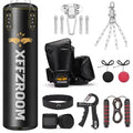 Punching Bag for Adults, 4ft PU Leather 6 in 1 Heavy Boxing Bag Set, Punching Bag with 12oz Boxing Gloves, Hand Wraps, Hanging Bag for MMA Karate Kickboxing Muay Thai Boxing Home - Unfilled - color: Yellow