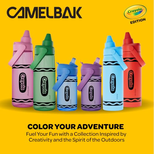 CamelBak Crayola Chug Insulated Stainless Steel Water Bottle, Cold Retention Design with Spill Resistant Chug Lid for Everyday Hydration, 16oz, Mountain Meadow - color: Mountain Meadow