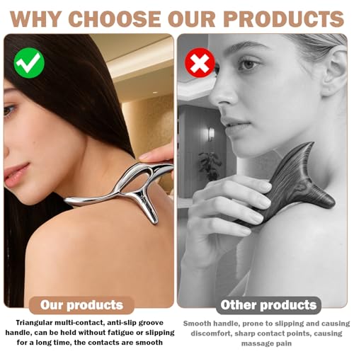 Trigger Point Massage Tool,Thumb Saver Massage Tool for Deep Tissue Massage & Acupressure Body Gua Sha Tool, Muscle Scraper Massager, Thumb Saver Tool, Fascia Blaster for Body Pain Relief