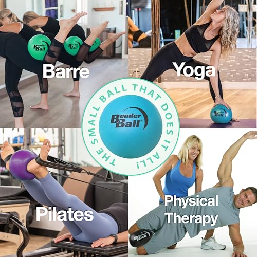 The Original 9" Pilates Core Fitness Small Exercise Ball | Workout Equipment for Abs, Core, Back, and Physical Therapy, Easy to Carry and Store - color: Blue