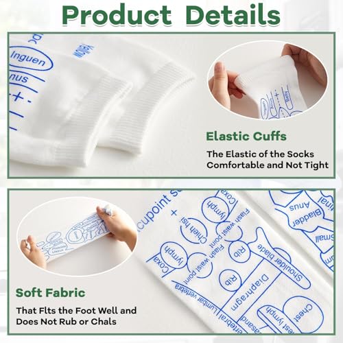 Reflexology Socks with Gloves Tools Set Foot Massage Socks Reflexology Socks with 5 Tools Socks with Trigger Point Massage Tool Acupressure Socks Reflexology Foot Massage Socks for Women and Men