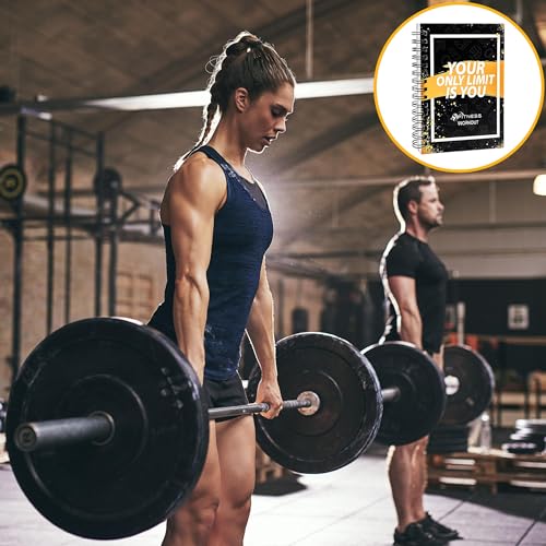 3 PCS Fitness Tracker Journal Portable Workout Notebook 90-Day Exercise Planner for Record Your Daily Progress 5.5 x 3.93 inch