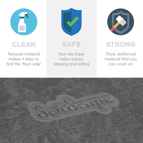 Factory Direct Partners SoftScape 4ft x 6ft Runway Tumbling Mat - Soft, Sturdy Foam, 3-Fold Exercise Mat - color: Navy/Powder Blue