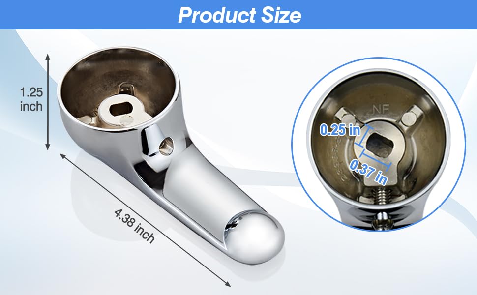 Single Metal Lever Handle Kit for 1300/1400 Series Tub Faucet for Delta H79, Chrome - color: Chrome