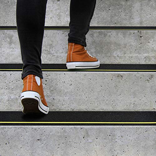 COSIMIXO 4" x 30" 10Pack Anti Slip Stair Tread with Reflective Strips,Best Grip Non Skid Tape,Anti-Skid Tape, High Traction Adhesive for Stairs Step - size: 4" x 30" 10-Pack