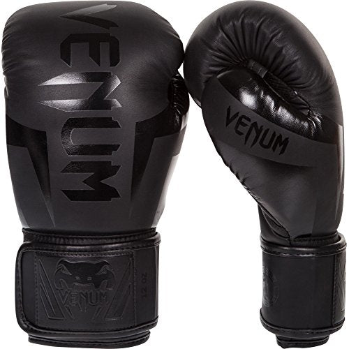 Venum Elite Boxing Gloves - color: Black, size: 12-Ounce