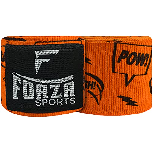 Forza Sports 180" Mexican Style Boxing and MMA Handwraps - color: Comic Book Orange
