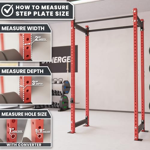 Synergee Step Plates – Fits 2x2, 2x3, 3x3 Power Racks - color: b) 2x3 with Converter