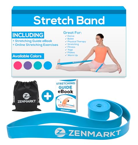 Ballet Stretch Bands for Flexibility, Strength and Dance Training | Ideal for Ballet, Gymnastics, Cheerleading and Pilates, Perfect for Practice, Training and Competitions - color: Blue