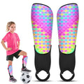 Soccer Shin Guards for Kids Girls Toddler, Shin Pads Shin Guard Equipment with Ankle and Leg Calf Protection Shin Guards Soccer for Kids 2-7 Years - color: Rainbow Mermaid
